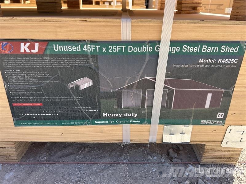 KJ K4525G Double Garage Metal Shed (Unused) Jeklene gradbene konstrukcije
