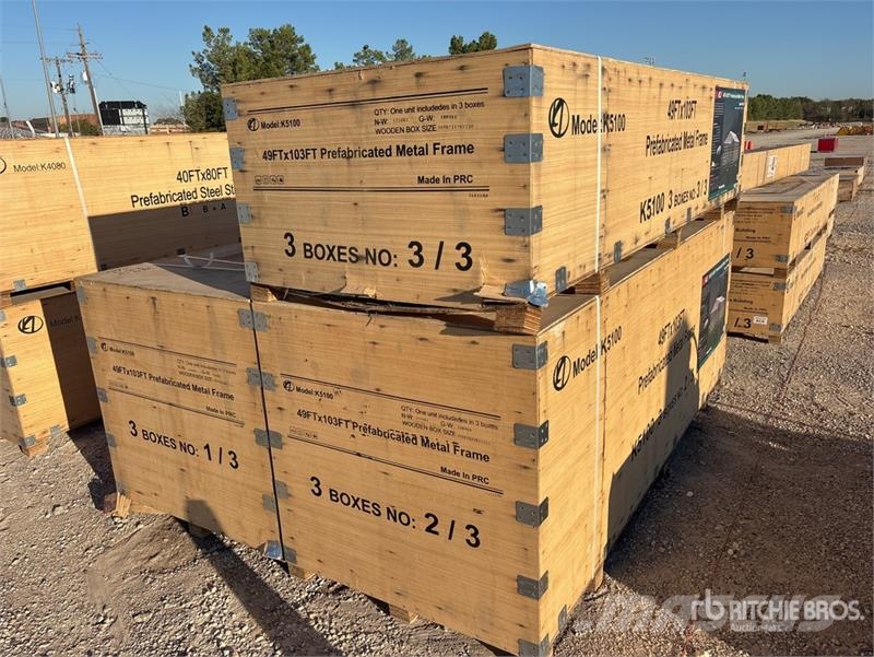KJ K5100 103 ft x 49 ft Prefabricated Metal Frame Sto Otros remolques