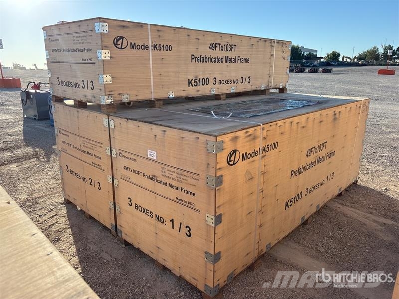 KJ K5100 103 ft x 49 ft Prefabricated Metal Frame Sto Otros remolques