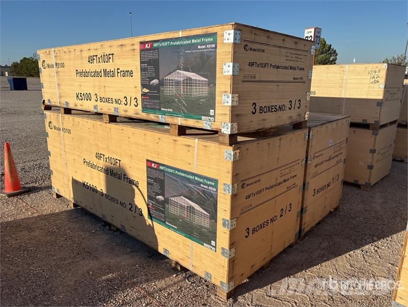 KJ K5100 103 ft x 49 ft Prefabricated Metal Frame Sto Otros remolques