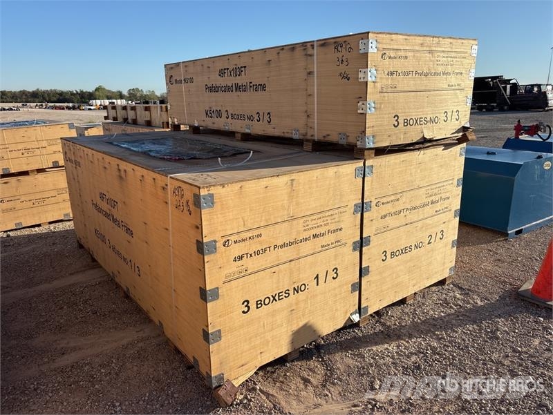 KJ K5100 103 ft x 49 ft Prefabricated Metal Frame Sto Otros remolques