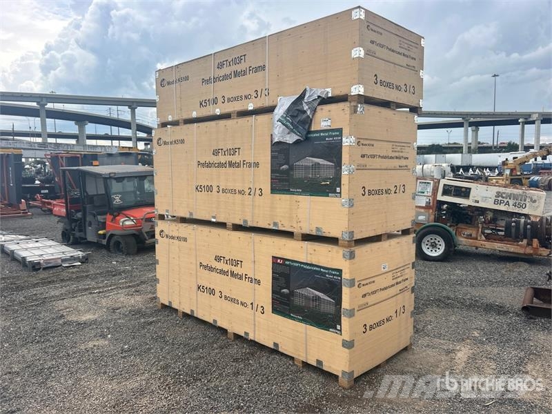 KJ K5100 49 ft x 103 ft Prefabricated Metal Frame Sto 鉄骨建造物