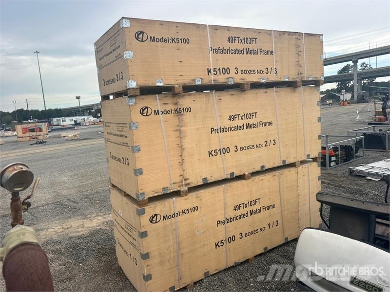 KJ K5100 49 ft x 103 ft Prefabricated Metal Frame Sto 鉄骨建造物
