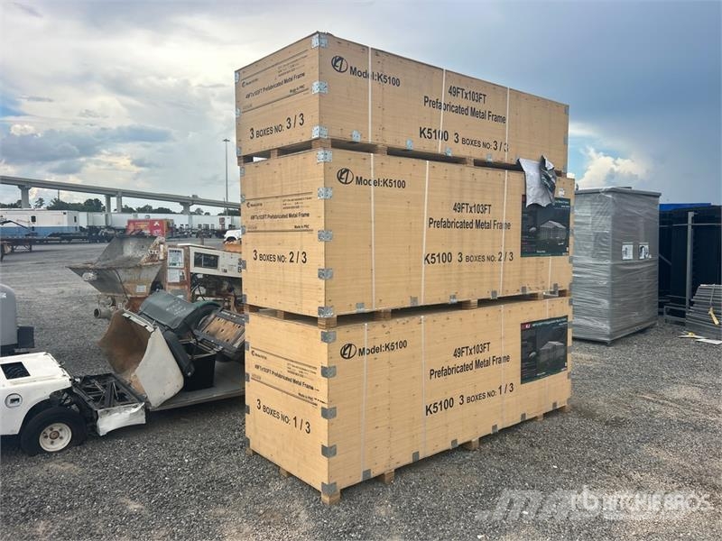 KJ K5100 49 ft x 103 ft Prefabricated Metal Frame Sto 鉄骨建造物