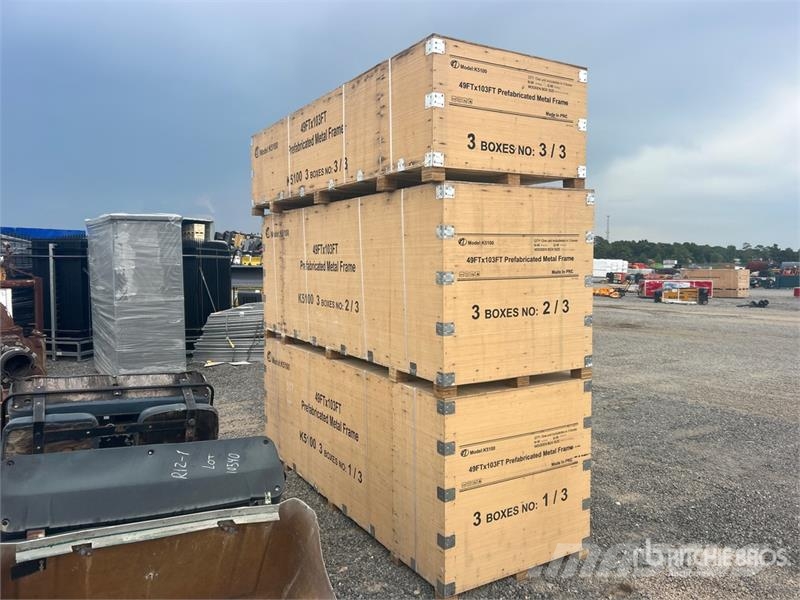 KJ K5100 49 ft x 103 ft Prefabricated Metal Frame Sto 鉄骨建造物