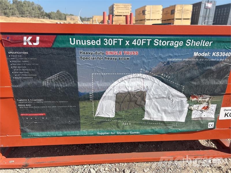 KJ KS3040 30 ft x 40 ft Storage Building (Unused) Teraskonstruktsiooniga ehitised