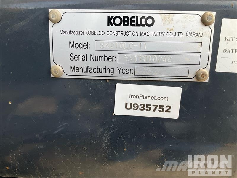 Kobelco SK210LC-11 Tracked Excavator 履帶式 挖土機/掘鑿機/挖掘機