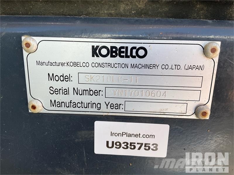 Kobelco SK210LC-11 Tracked Excavator 履帶式 挖土機/掘鑿機/挖掘機