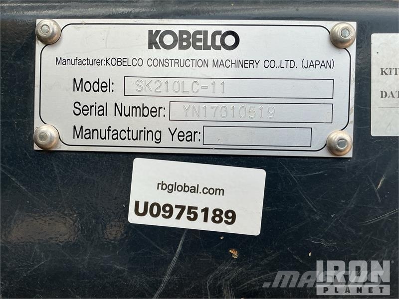 Kobelco SK210LC-11 Tracked Excavator 履帶式 挖土機/掘鑿機/挖掘機