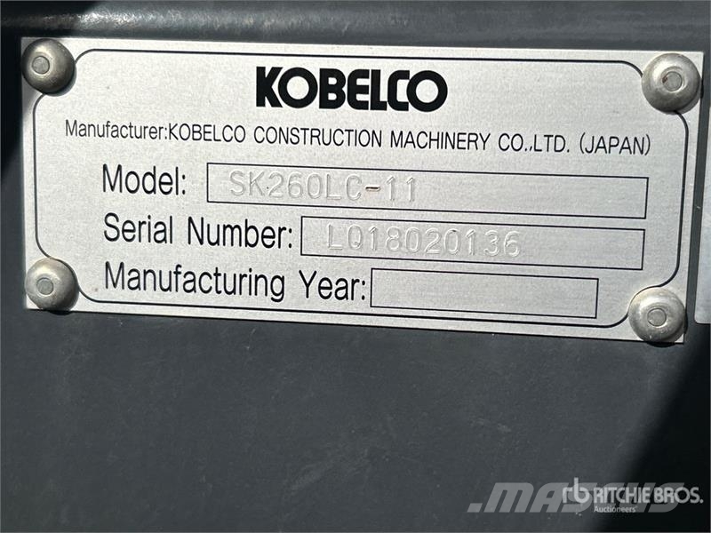 Kobelco SK260LC-11 Tracked Excavator Crawler excavators