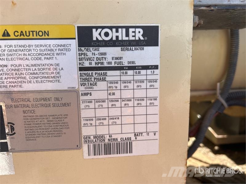 Kohler 16ROZ 10 kW Mobile Generator Set Diesel generatoren