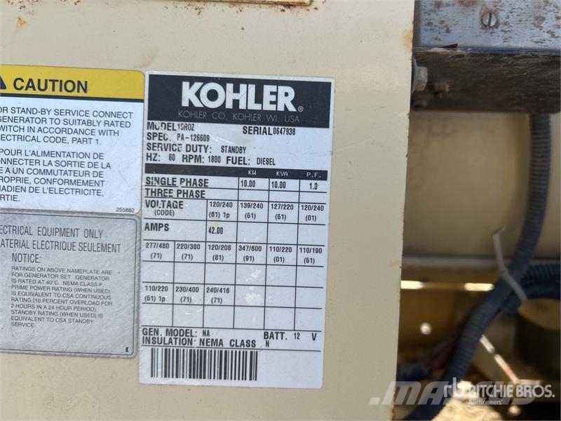 Kohler 16ROZ 10 kW Mobile Generator Set Diesel generatoren
