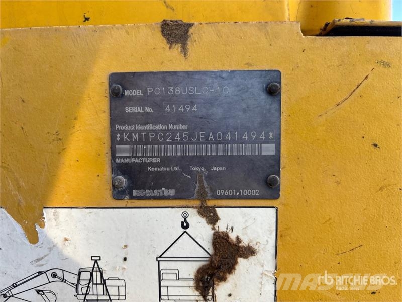 Komatsu PC138USLC-10 Tracked Excavator Kāpurķēžu ekskavatori