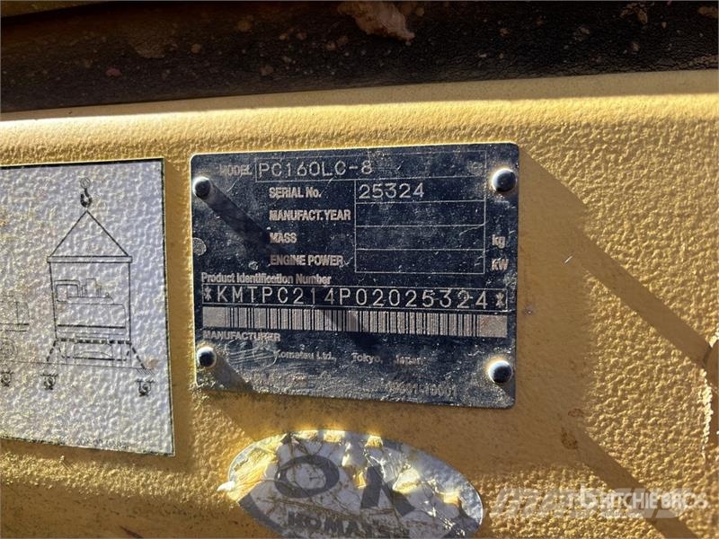 Komatsu PC160LC-8 Lánctalpas kotrók