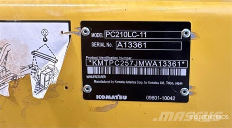Komatsu PC210LC-11 Tracked Excavator Kāpurķēžu ekskavatori