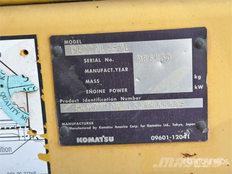 Komatsu PC220LC-7 Tracked Excavator Crawler excavators