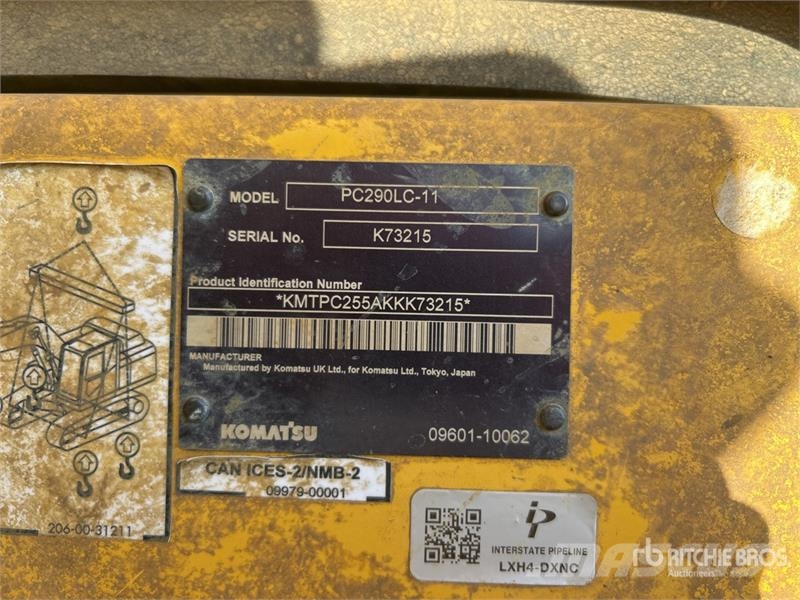 Komatsu PC290LC11 Tracked Excavator Bagri goseničarji