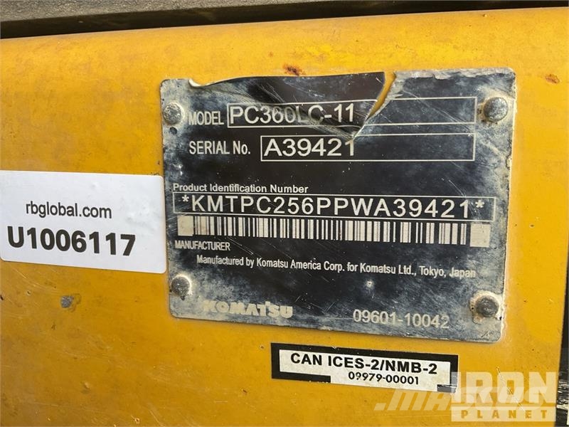 Komatsu PC360LC-11 Tracked Excavator Rupsgraafmachines