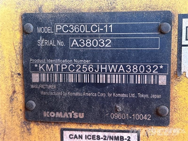 Komatsu PC360LCi-11 GPS installed/ functional Tracked Exca حفارات زحافة