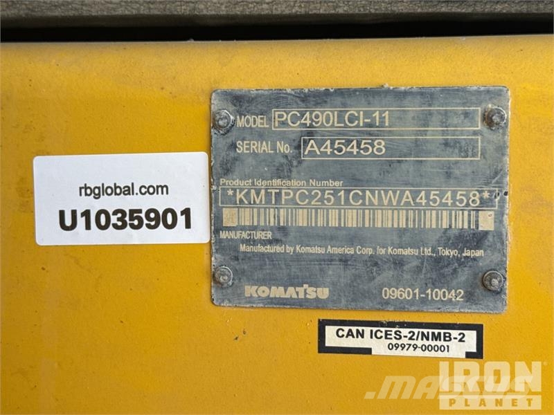 Komatsu PC490LCI-11 Tracked Excavator Rupsgraafmachines