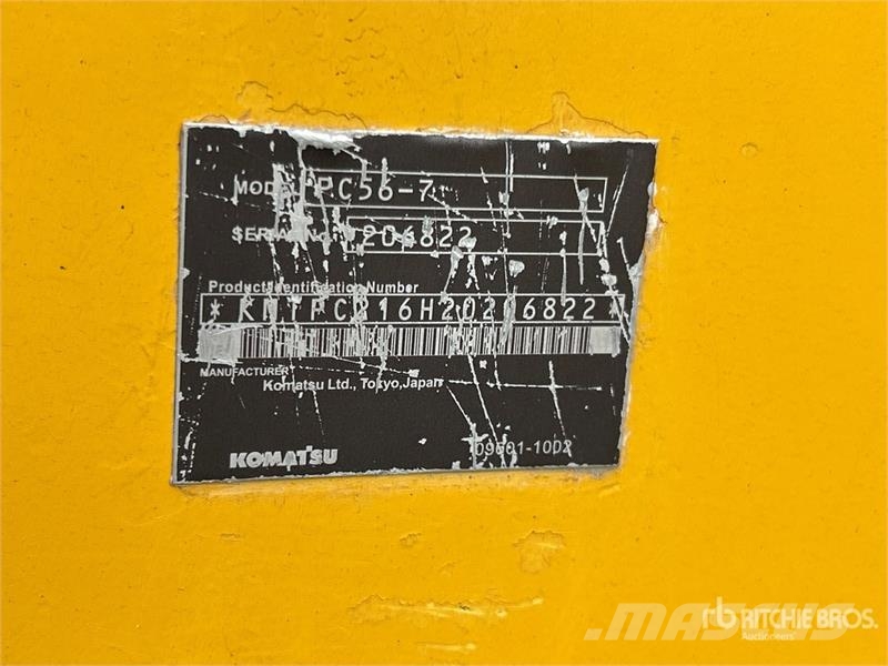 Komatsu PC56-7 Mini Excavator حفارات صغيرة أقل من 7 طن (حفارات صغيرة)