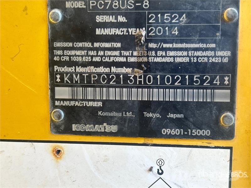 Komatsu PC78US-8 Tracked Excavator Верижен екскаватор