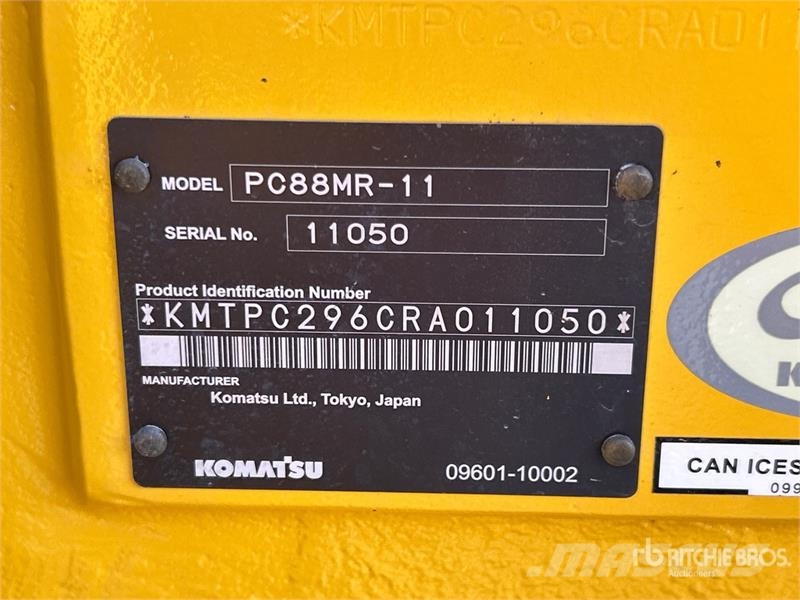 Komatsu PC88MR-11 Tracked Excavator Rupsgraafmachines