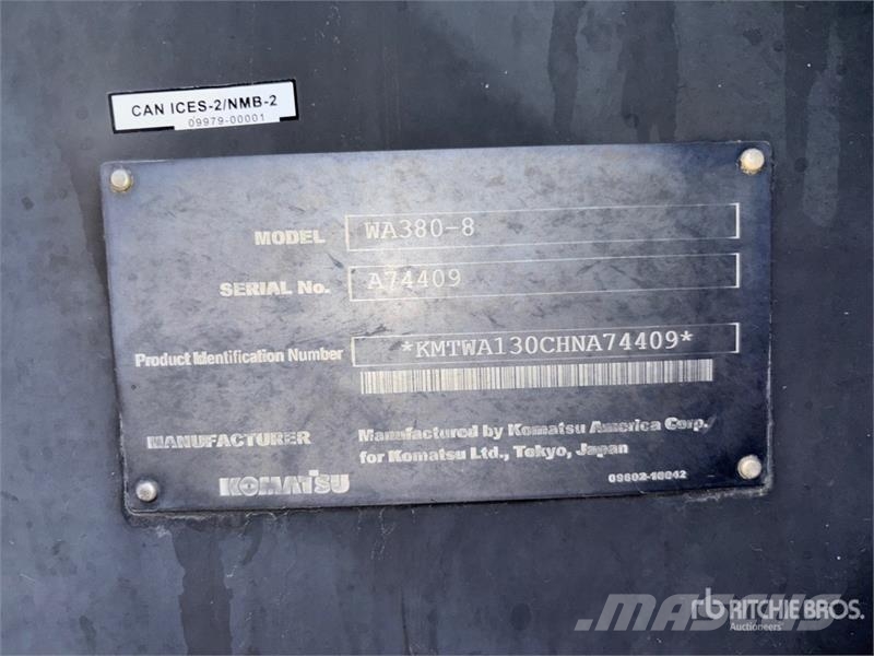 Komatsu WA380-8 Wheel Loader Chargeuse sur pneus
