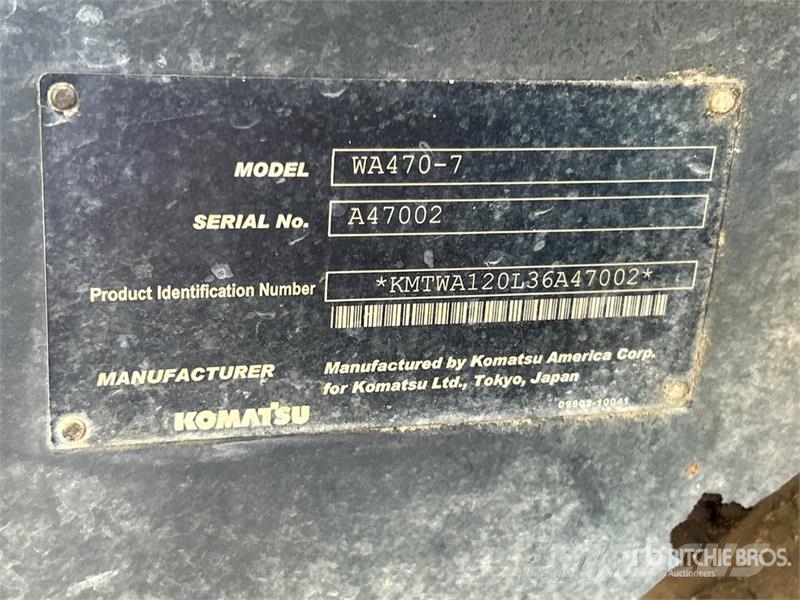 Komatsu WA470-7 Pale gommate