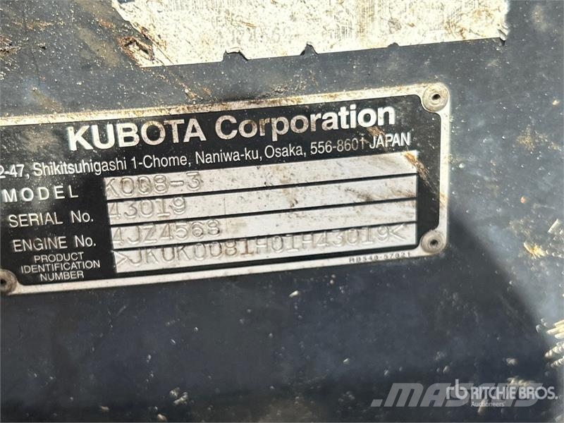 Kubota K008-3 Minibagger < 7t