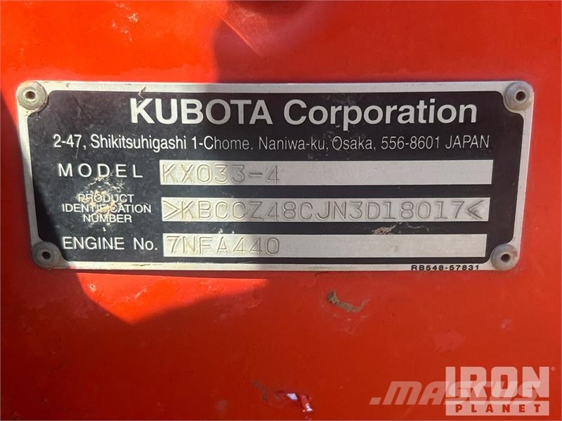 Kubota KX033-4 Mini bageri <7t