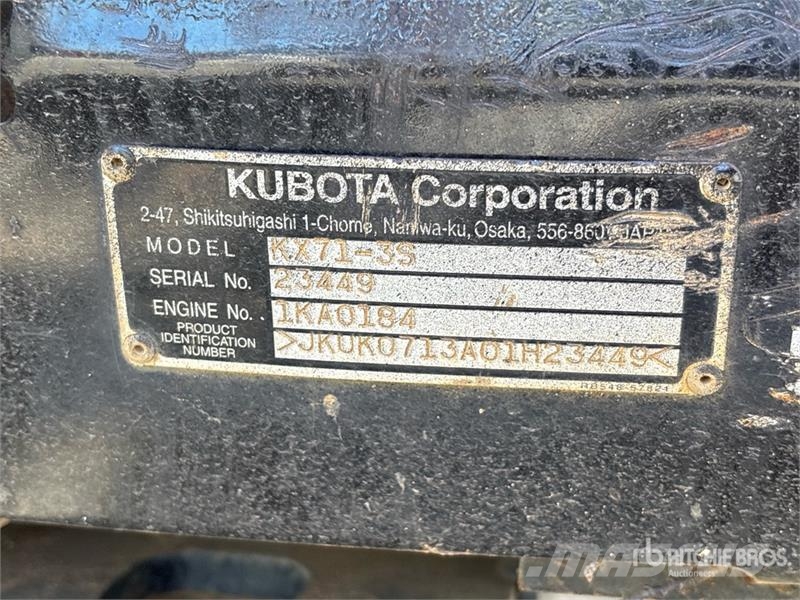 Kubota KX71-3S Mini bagri <7t