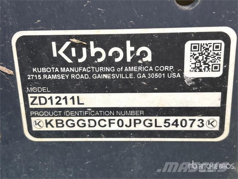 Kubota ZD12 Zero-Turn Lawn Mower Самохідні газонокосарки