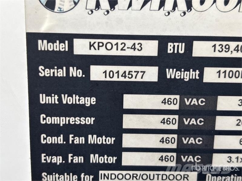 KwiKool KPO12-43H 12 ton Air Conditioner Opvarmnings- og optøningsmaskiner