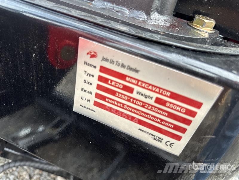LE20-RED Yanmar Diesel Mini Excavator (Unused) Εκσκαφάκι (διαβολάκι) < 7t