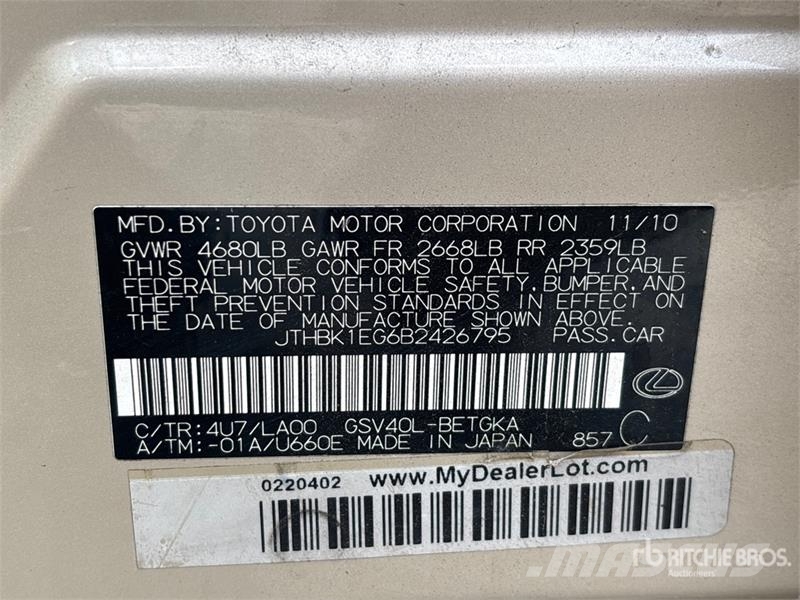Lexus ES 350 Automobile 汽车