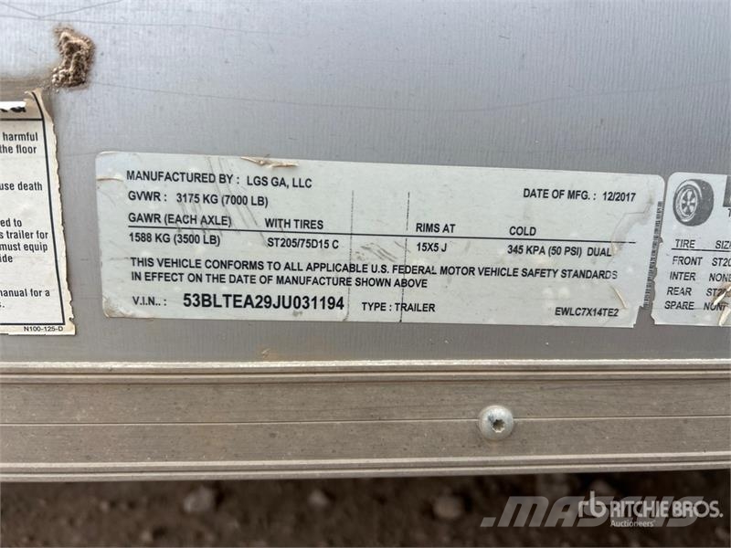 LGS Look EWLC7X14TE2 16 ft T/A Enclosed Trailer Prikolice zabojniki