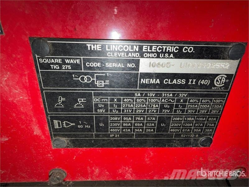 Lincoln 255 A Multi-Process Electric Welder Welding Equipment