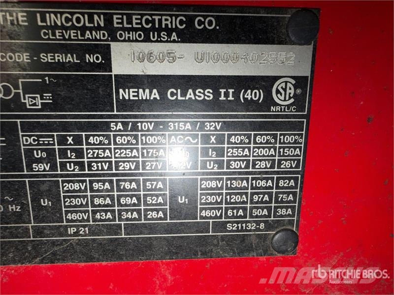 Lincoln 255 A Multi-Process Electric Welder Welding Equipment