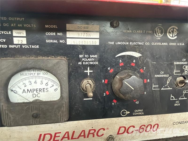 Lincoln 600 A Skid-Mounted Multi-Process Electric Welder Suvirinimo technika