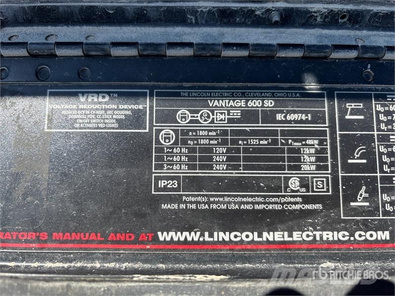 Lincoln Electric Electric Vantage 600 SD 600 A Mobile Mult Welding Equipment