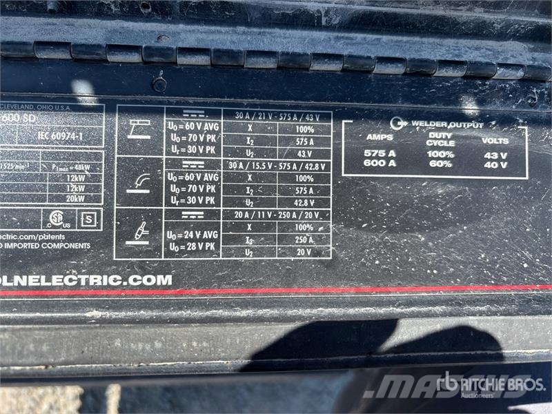 Lincoln Electric Electric Vantage 600 SD 600 A Mobile Mult Welding Equipment