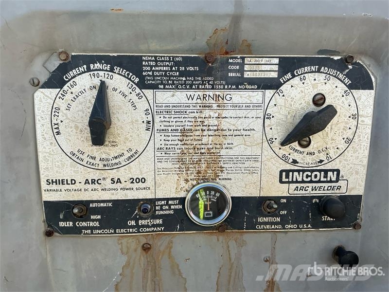 Lincoln of (2) Lincoln 200 A Stick Engine Driven Welder (I Welding Equipment
