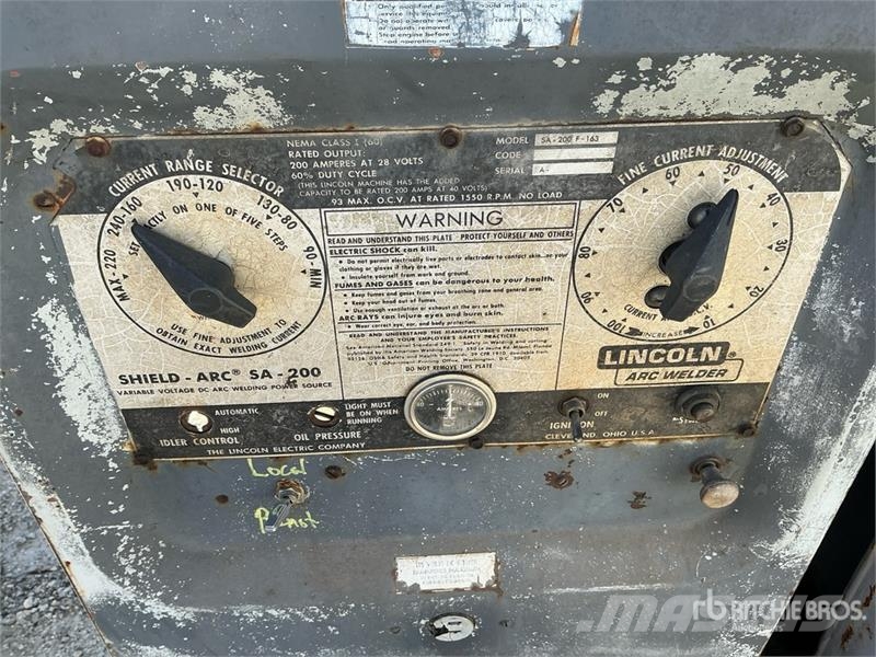 Lincoln of (2) Lincoln 200 A Stick Engine Driven Welder (I Welding Equipment