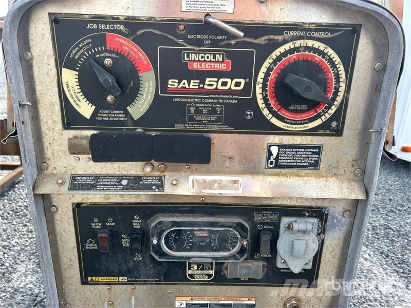 Lincoln SAE-500 500 A Skid-Mounted Stick Engine Driven Wel Заваряващи машини