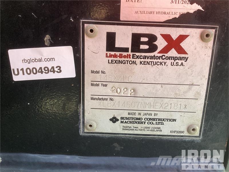 Link-Belt 145X4LC Tracked Excavator Kāpurķēžu ekskavatori
