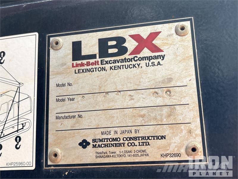 Link-Belt 210X4EX Tracked Excavator Kāpurķēžu ekskavatori