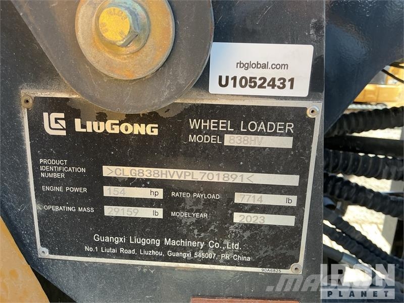 LiuGong 838HV Wheel Loader Radlader