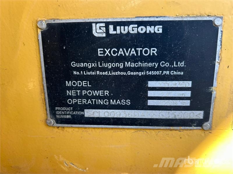 LiuGong CLG936D Tracked Excavator Lánctalpas kotrók