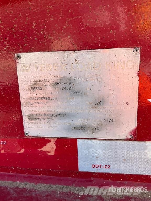 Load King 503/4DFM 52 ft Tri/A Lowboy Folding Neck Trailer Pranchas / Carrega-tudo
